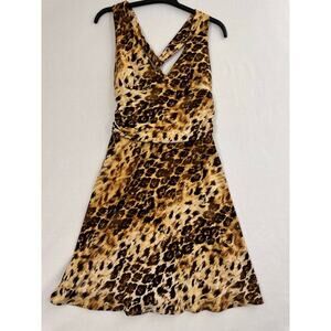Molly New York Y2K Animal Print Cutout Dress M Clubwear
